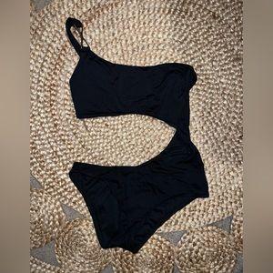 Black cut out one piece